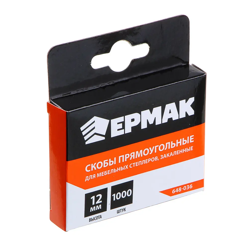 ЕРМАК Скоба закаленная 12мм (11,3х0,7мм) для мебельного степлера 1000шт. - #1