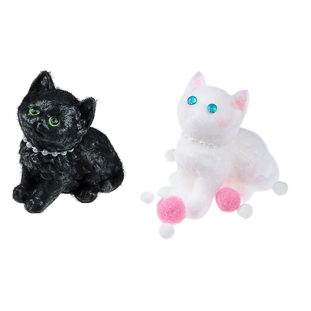 Игрушка Сквиш антистресс "Котик с милыми глазками", TPR, 13х15х4,5см, 2 дизайна - #1