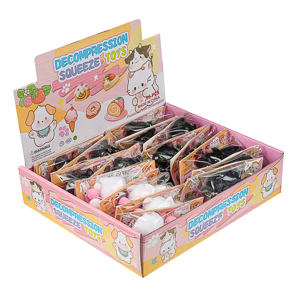 Игрушка Сквиш антистресс "Котик с милыми глазками", TPR, 13х15х4,5см, 2 дизайна - #5