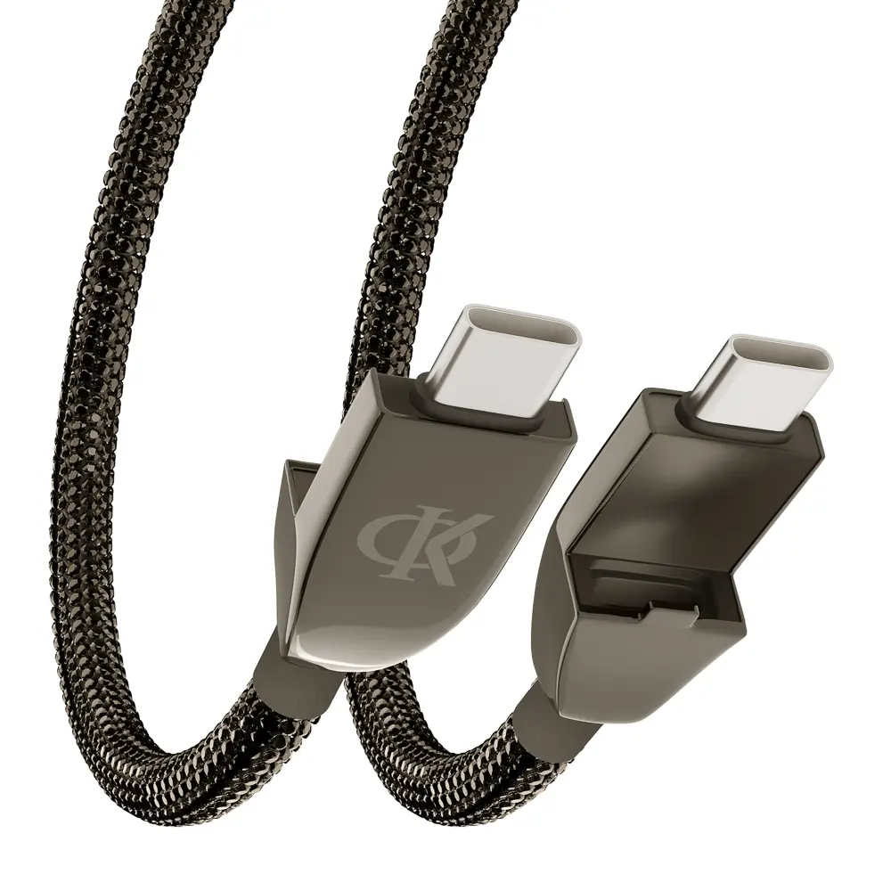 BY Ф.Киркоров Кабель для зарядки КРИСТАЛЛЫ Type-C-Type-C, 1м, Быстрая зарядка 3А, QC, PD 65W, черный - #5