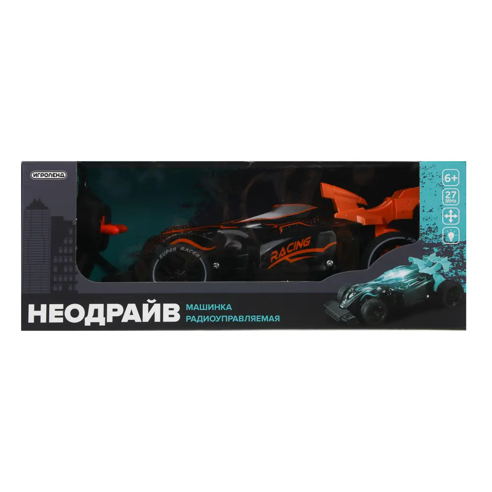 Машинка радиоуправляемая "Неодрайв", 4х-кан.пульт, свет, 5хАА, PVC, ABS, тм Игроленд - #2