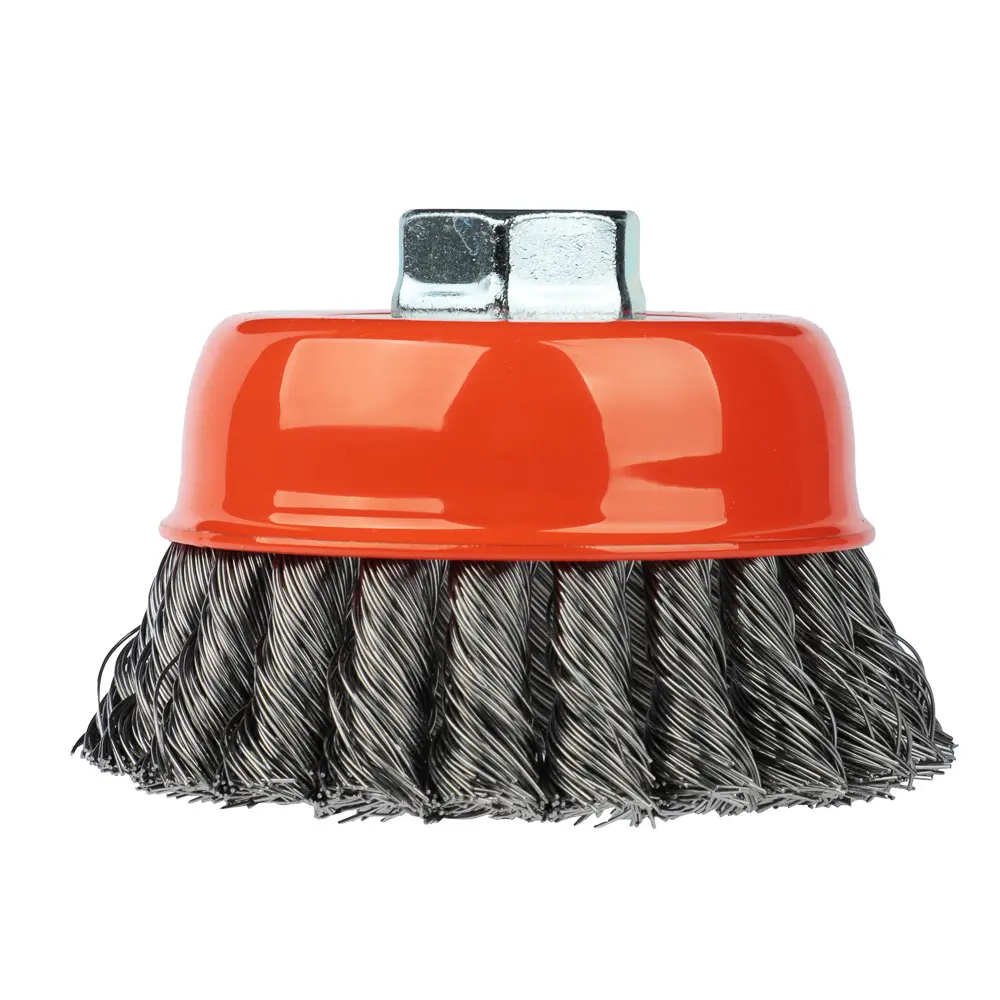 ЕРМАК PROFI Щетка чашечная для УШМ, плетеные пучки стальной проволоки 0,5мм, 100ммхМ14 - #3