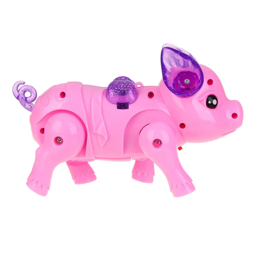 ИГРОЛЕНД Игрушка интерактивная, поросенок, звук, свет, 3хAA, PP, ABS, 22х5х22 см - #4