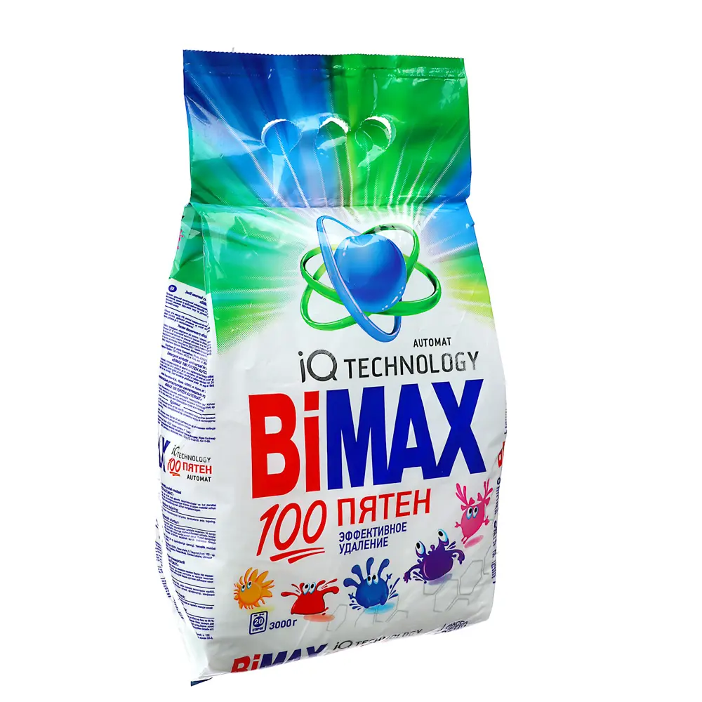 Стиральный порошок BiMAX 100 пятен автомат, п/э, 3кг - #2