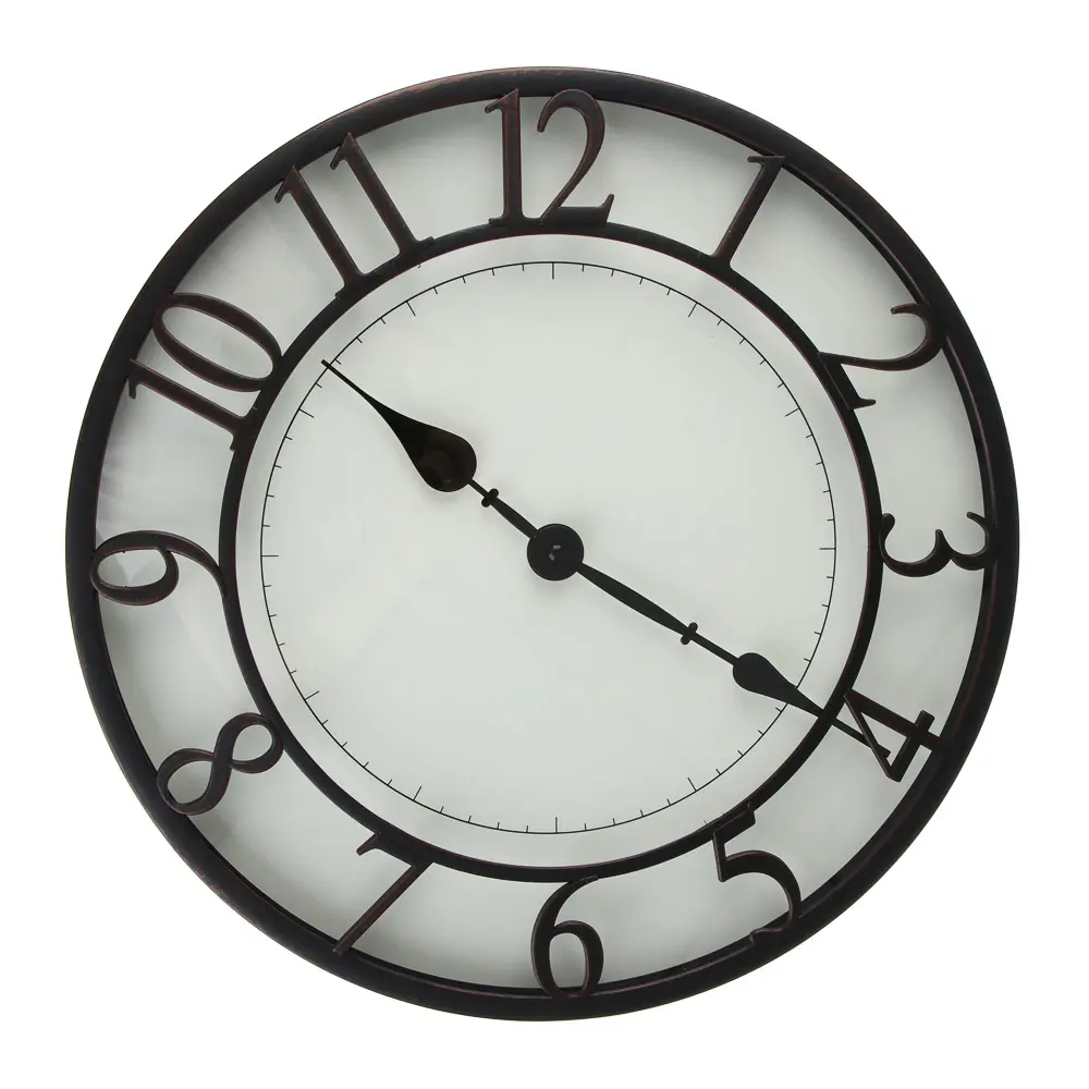LADECOR CHRONO Часы настенные, круглые, 40,8x40,8x4,5 см, пластик, цвет черный - #1