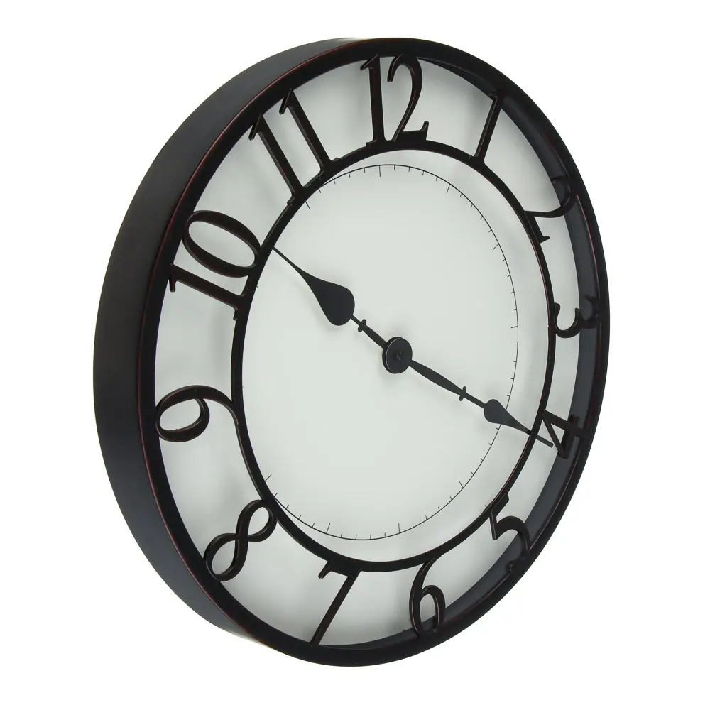 LADECOR CHRONO Часы настенные, круглые, 40,8x40,8x4,5 см, пластик, цвет черный - #2