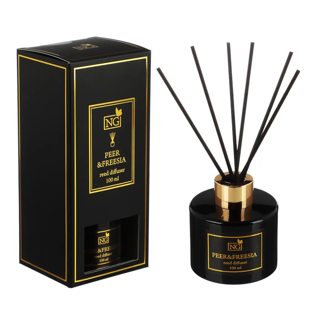 NEW GALAXY Ароматизатор диффузор "LUX",100 мл.4 шт.(wood sage,white flower, black code, pear&freesia - #4