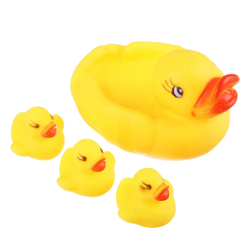 ИГРОЛЕНД Набор фигурок-пищалок "Уточка", 4шт, резина, 10х8х7см - #1