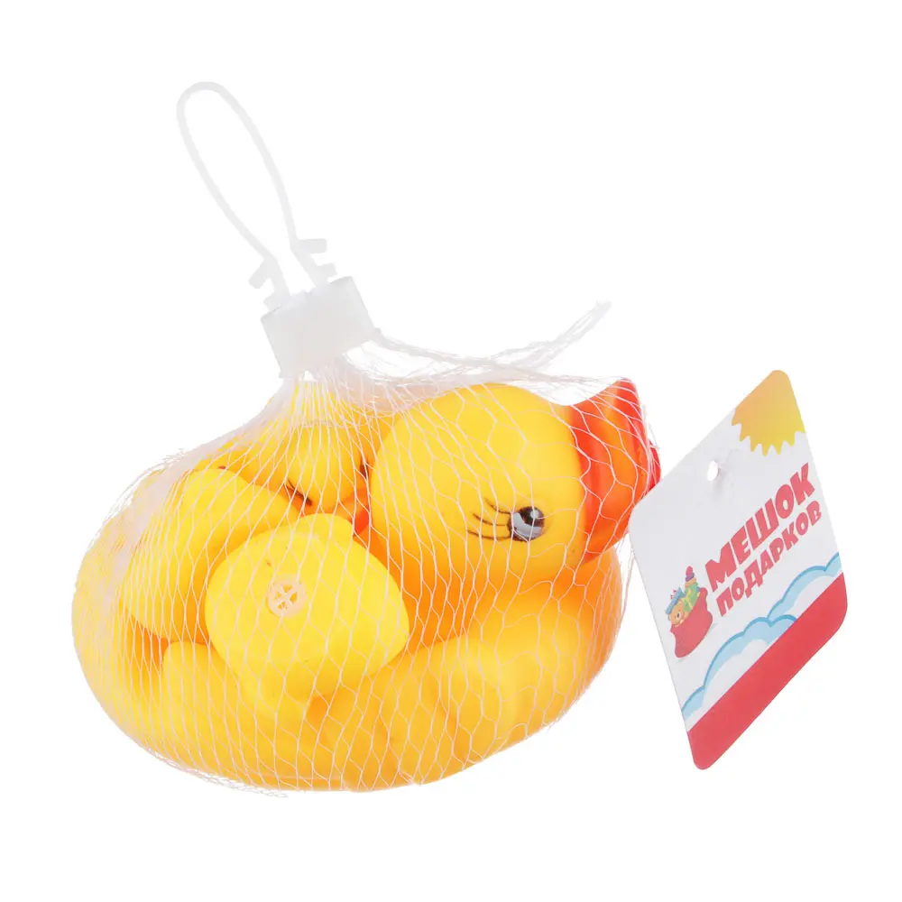 ИГРОЛЕНД Набор фигурок-пищалок "Уточка", 4шт, резина, 10х8х7см - #3