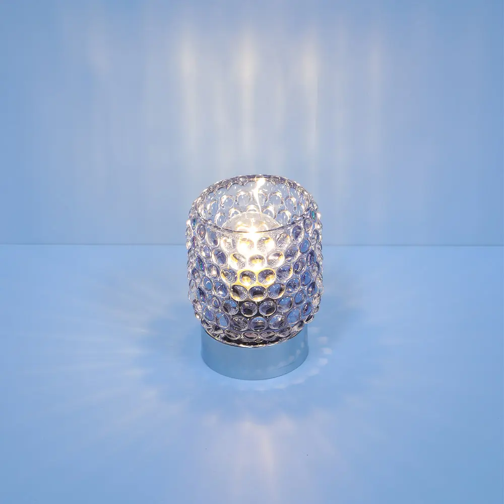 Светильник LED, 8.2х8.2х10.7 см, металл, стекло, 2xААА - #5