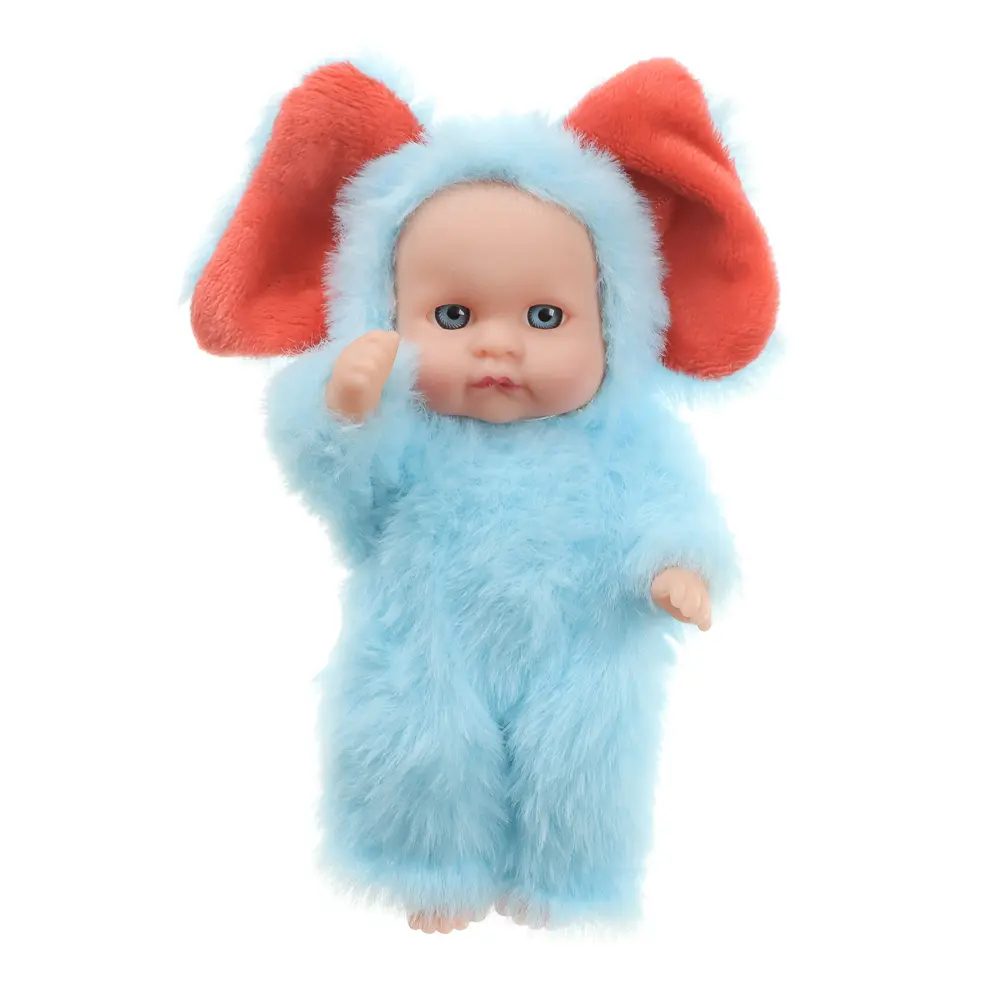 ИГРОЛЕНД Пупс в кигуруми 12 см, PVC, PP, полиэстер, 10,2х5х17 см - #41