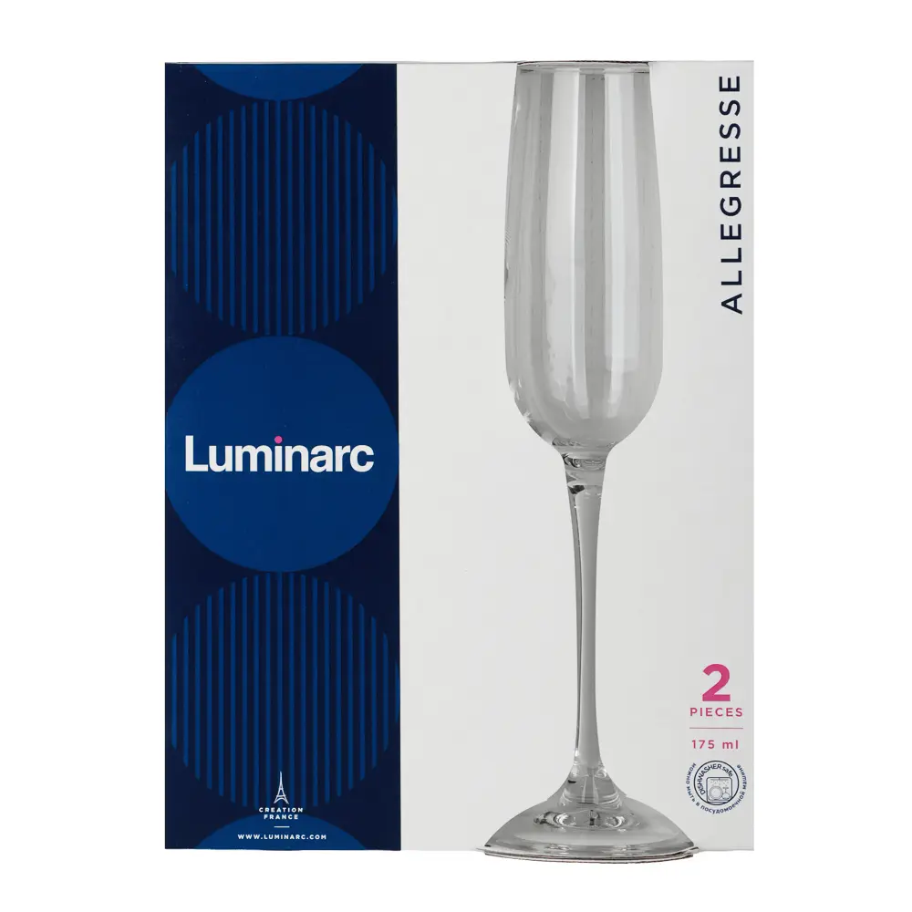 LUMINARC Аллегресс Набор бокалов для шампанского 2шт 175мл, стекло - #6