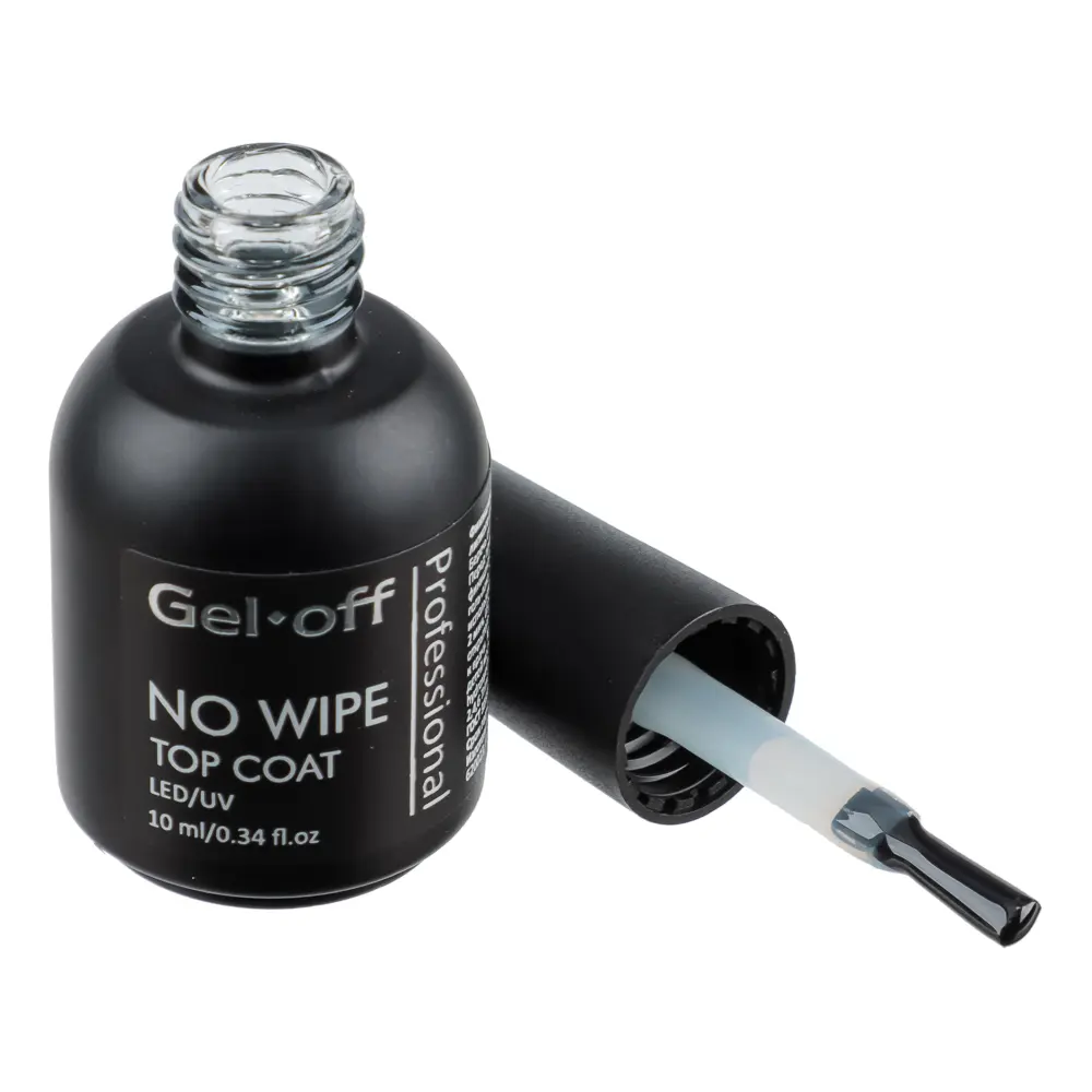 Финишное покрытие для ногтей "NO WIPE TOP COAT" (топ БЕЗ липкого слоя), Gel-off Professional, 10 мл - #4