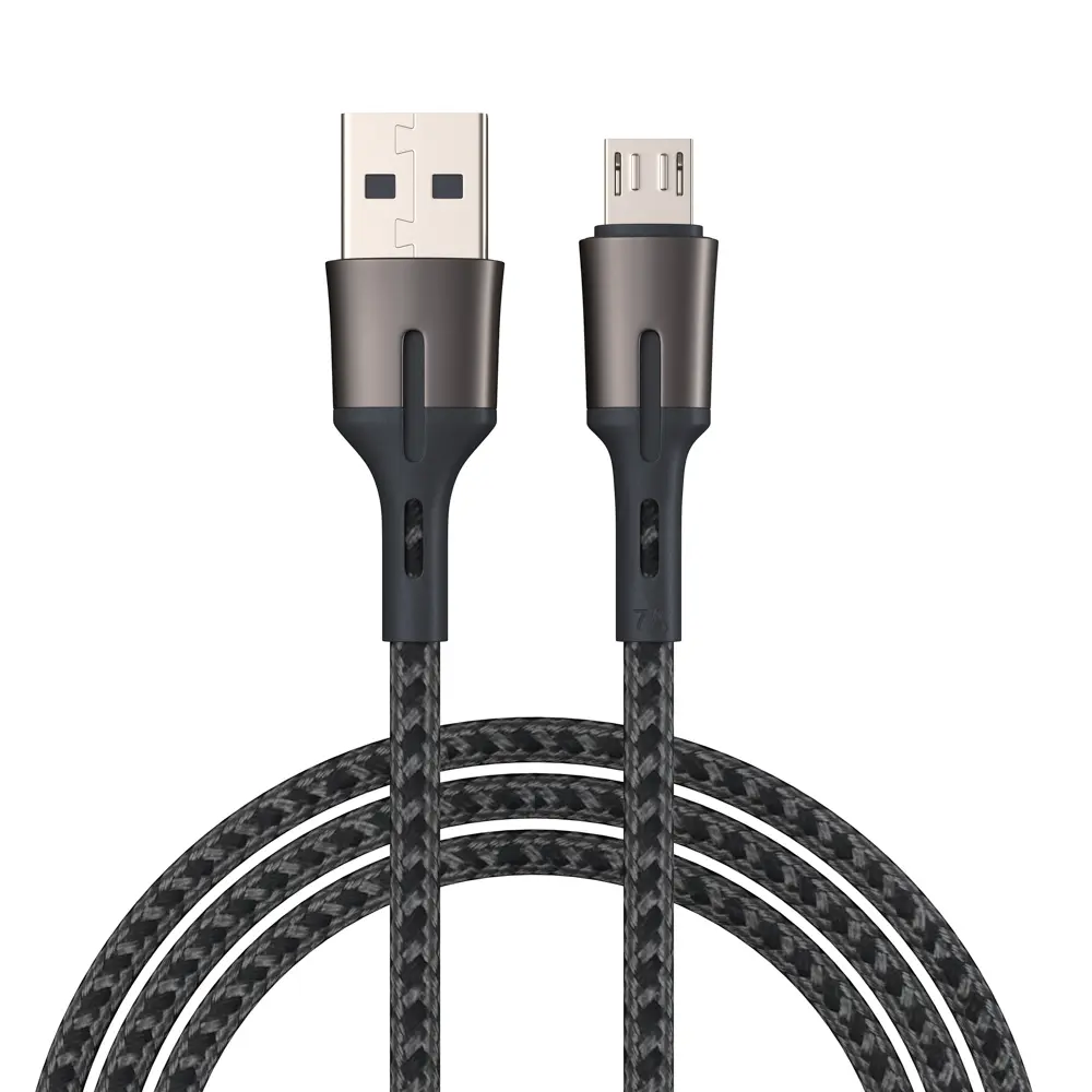 Кабель для зарядки USB(A)-microUSB BY Авангард, 2м, 3А, Быстрая зарядка QC 3.0, черный - #1