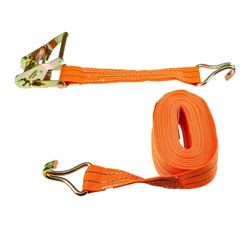 ЕРМАК Стяжка груза 10 м, храповик 130мм, ширина ленты 50мм, 2000/4000кг, J-крюки - #4