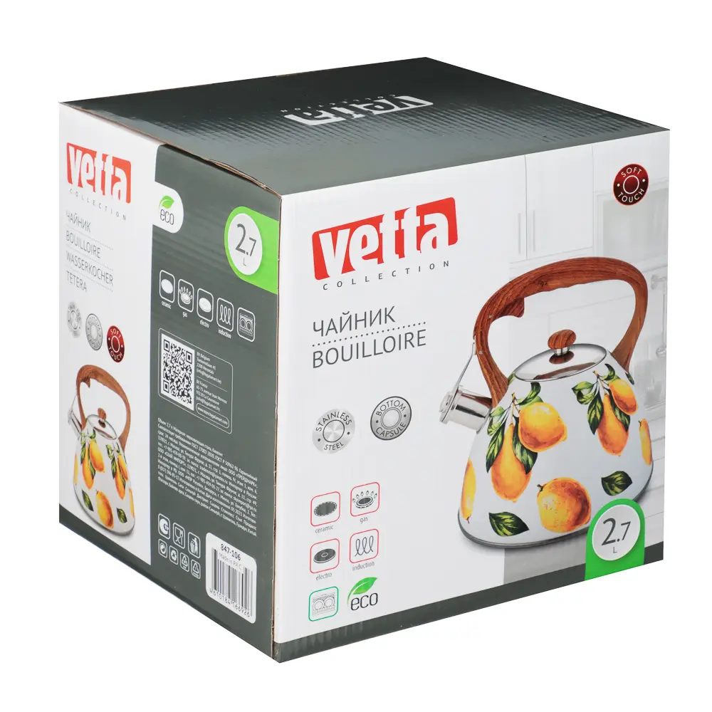 VETTA Чайник стальной 2,7л, индукция - #4