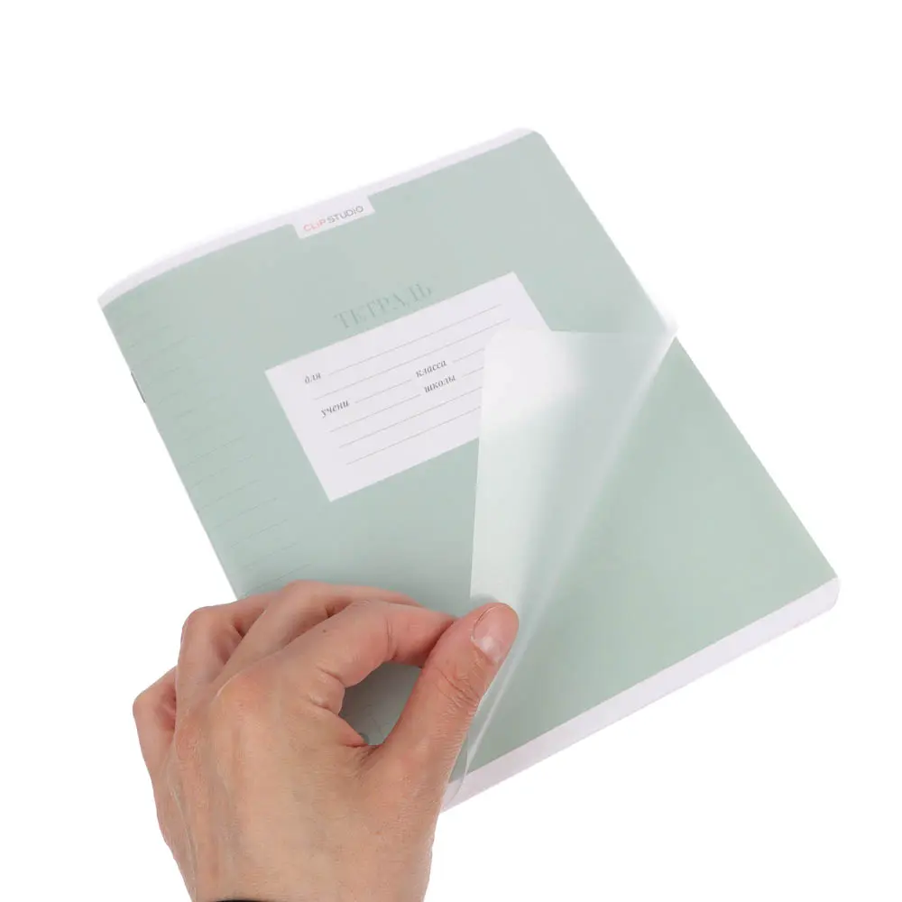 Тетрадь школьная 12л. ClipStudio в линейку, БЕЛЫЕ ЛИСТЫ, скрепка, обложка пластик - #4