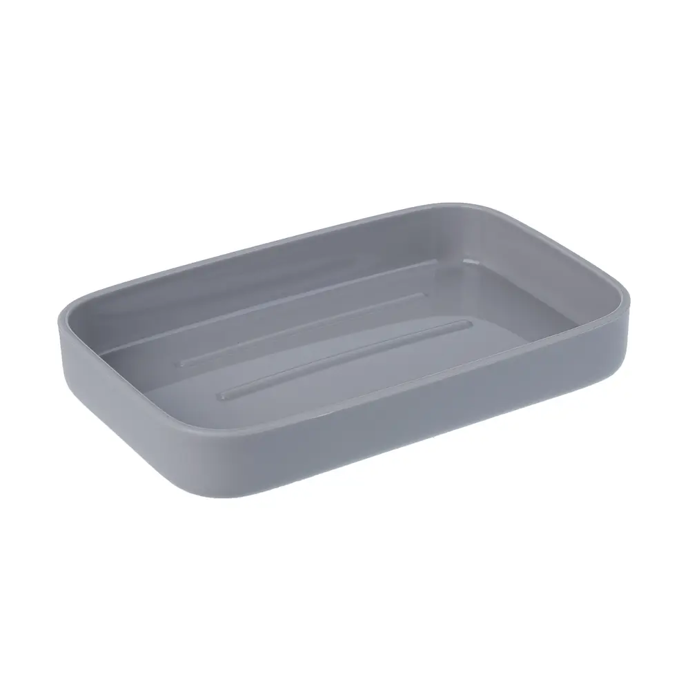 Мыльница тм VETTA Хлоя, 13,5x8,6x2,2см, пластик, цвет серый - #1