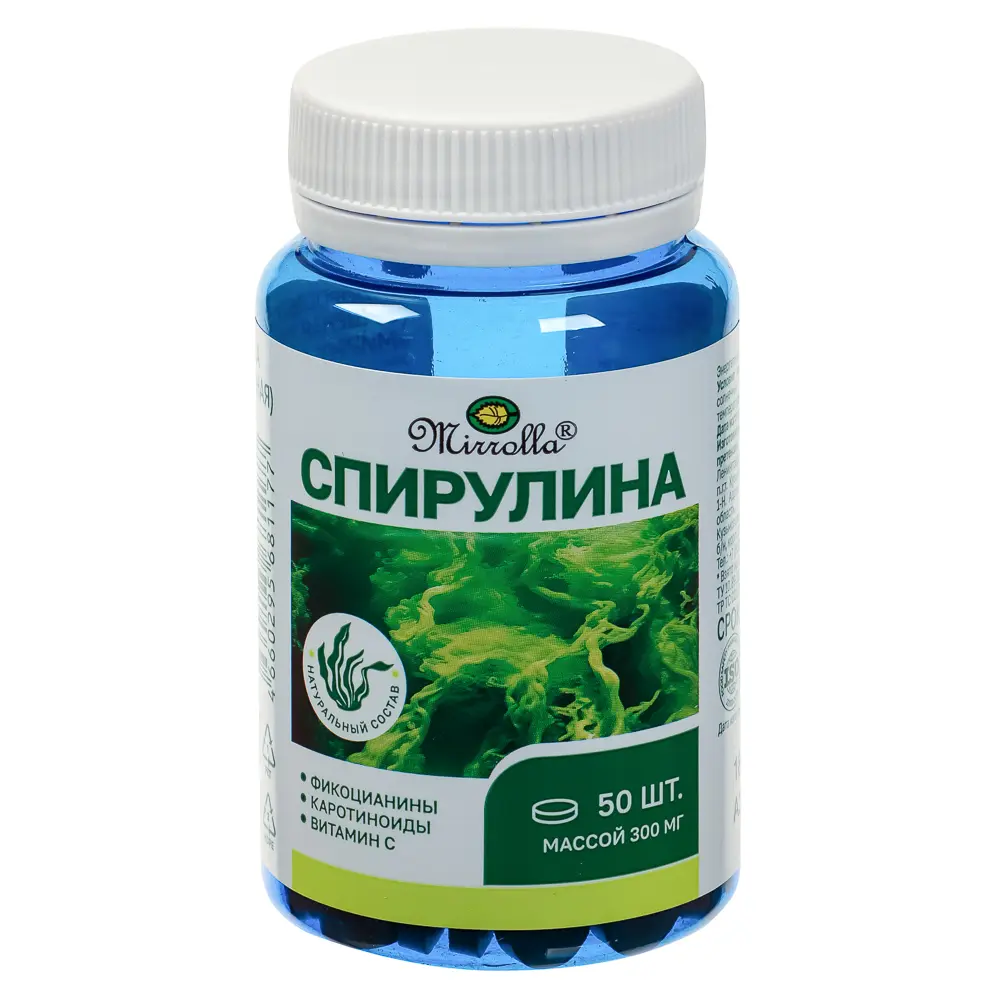 Спирулина Мирролла,50 табл по 300мг,банка - #1