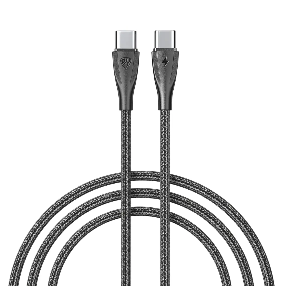 Кабель для зарядки Type C-Type C BY Nylon Pro, 60Вт, 2 м, 5A, нейлон, черный - #1