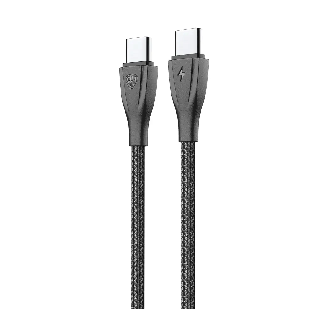 Кабель для зарядки Type C-Type C BY Nylon Pro, 60Вт, 2 м, 5A, нейлон, черный - #3