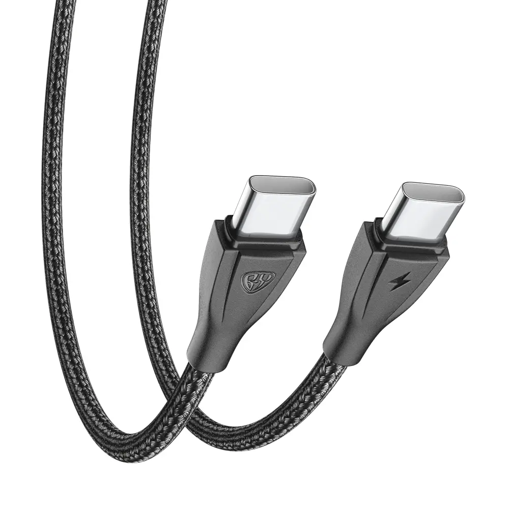 Кабель для зарядки Type C-Type C BY Nylon Pro, 60Вт, 2 м, 5A, нейлон, черный - #5
