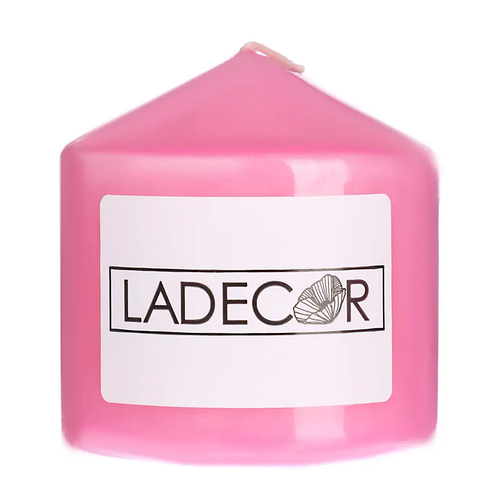 LADECOR Нежность, Свеча столбик, цвет розовый, 2 отттенка (8/9), 6,8x7 см - #3
