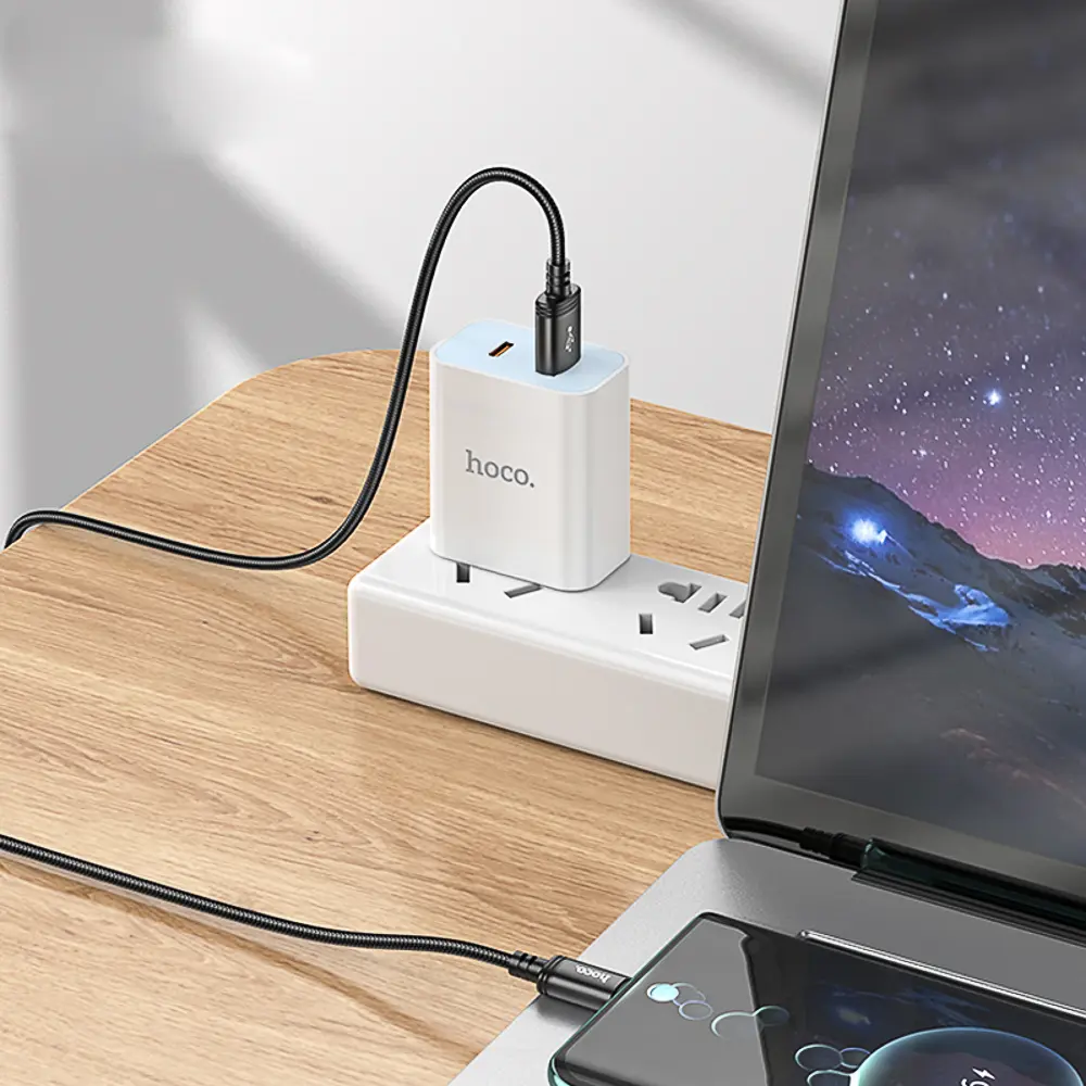 Кабель для зарядки USB(A)-Type C hoco. модель X91 Radiance, 3 м, черный - #9