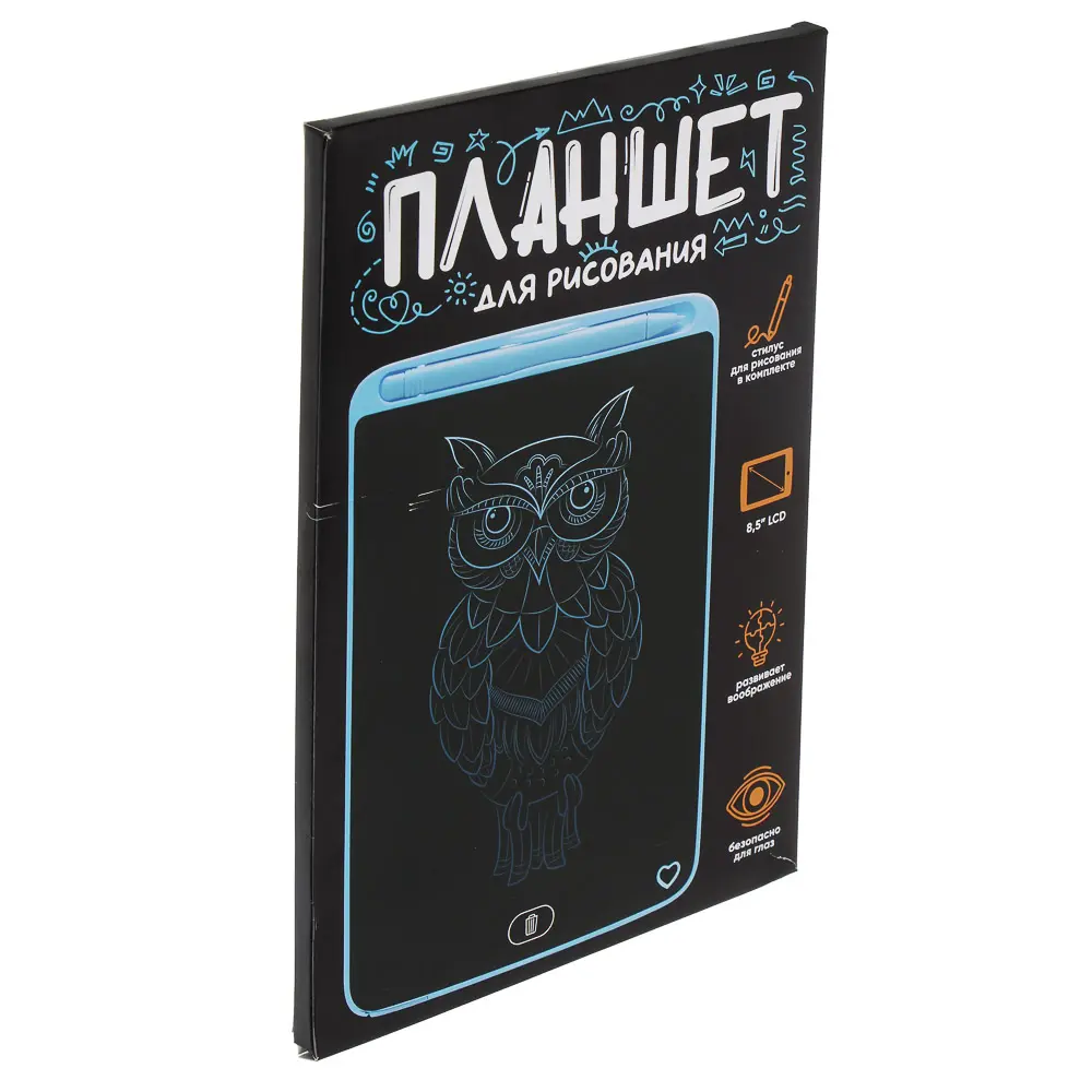 ХОББИХИТ Планшет для рисования графический LCD экран, 8,5 дюймов, пластик, 4 цвета - #12