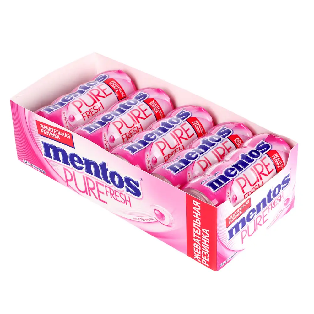 Жевательная резинка Mentos Pure Fresh со вкусом Тутти-Фрутти, 30г - #3