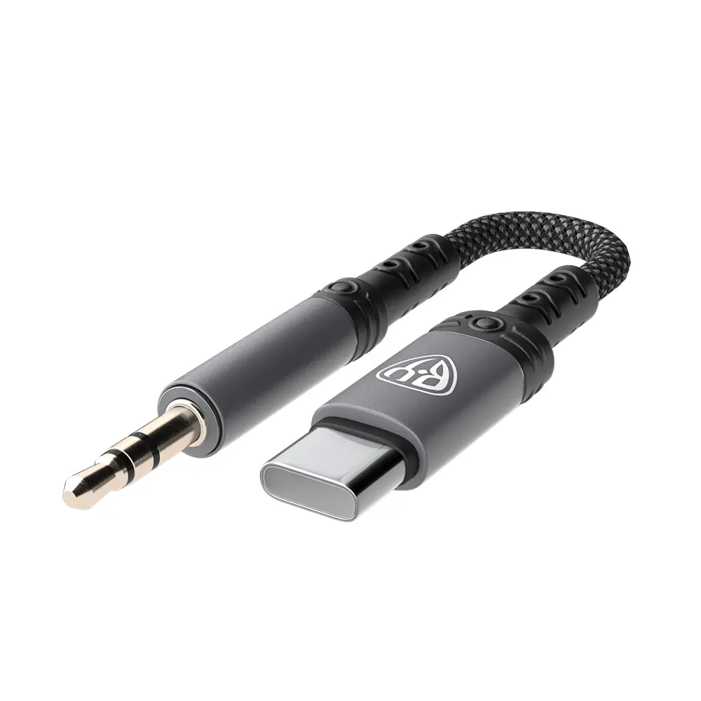 Аудиокабель Type С-AUX (M) 3.5мм mini jack 4pin BY SoundCore, 1.2 м, позолоченный, нейлон, черный - #4