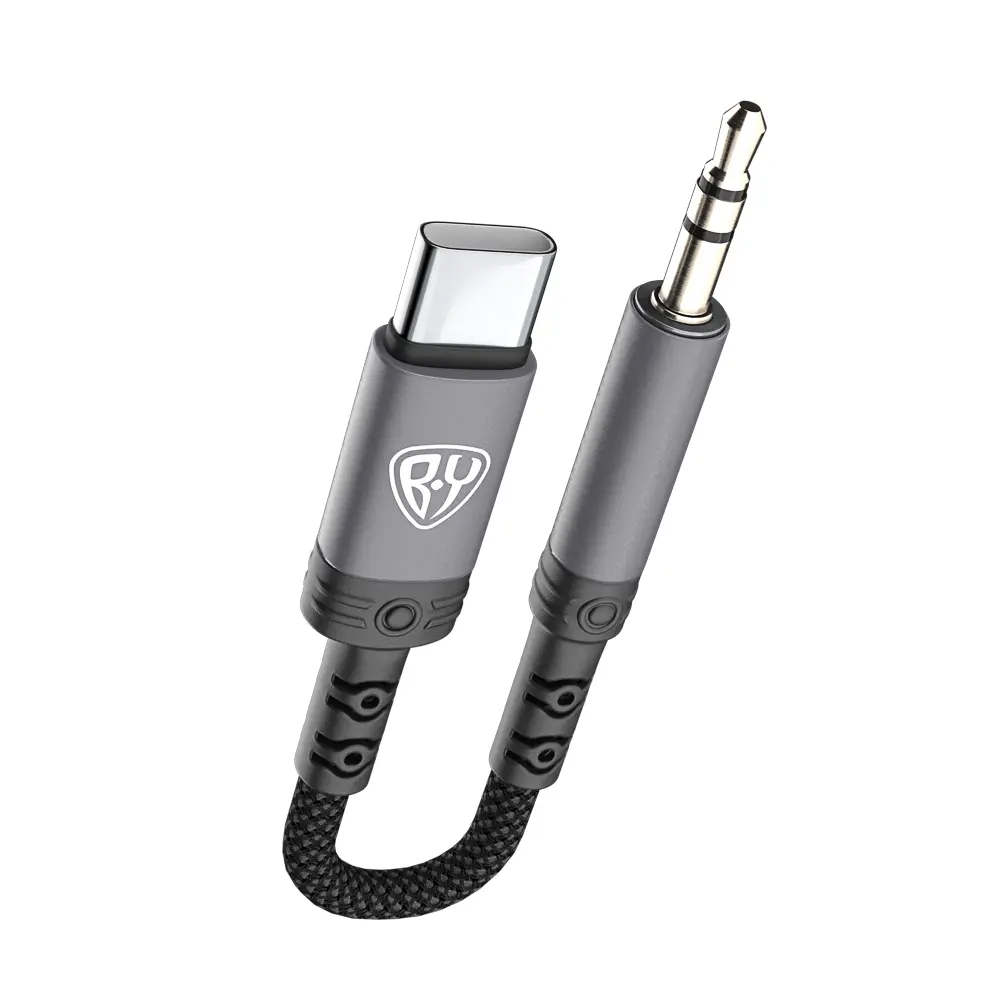 Аудиокабель Type С-AUX (M) 3.5мм mini jack 4pin BY SoundCore, 1.2 м, позолоченный, нейлон, черный - #5