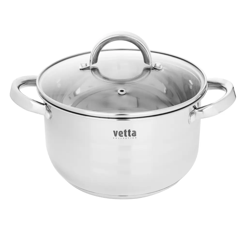 VETTA Фултон Набор кастрюль 6 пр. (2,9л+4,0л+5,4л) со стекл. крышкой - #2