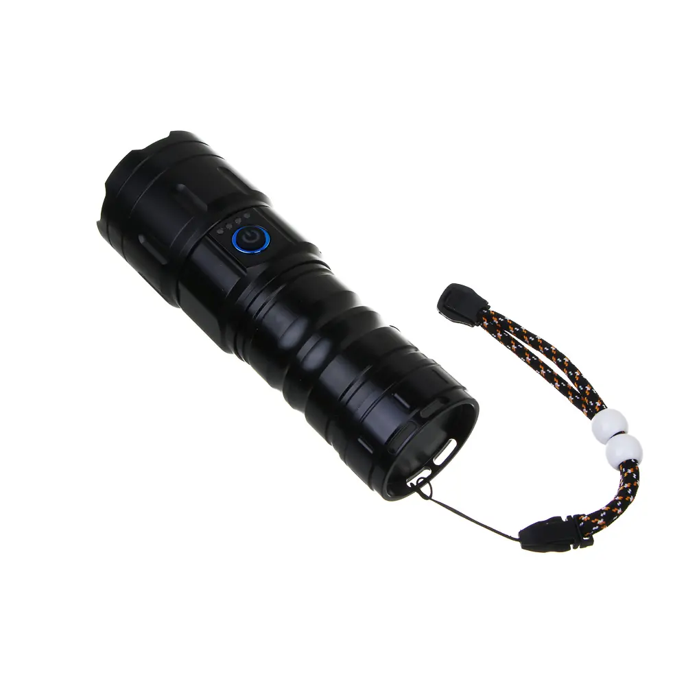 Фонарь ручной, LED, 5 реж, 55х157мм, алюм, съем аккум. 1х38650, фокус, 5 линз, дальн 800 м, 1380 лм - #6