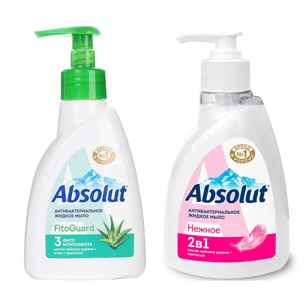 Мыло жидкое ABSOLUT антибактериальное FitoGuard алоэ, п/б, 250 - #1