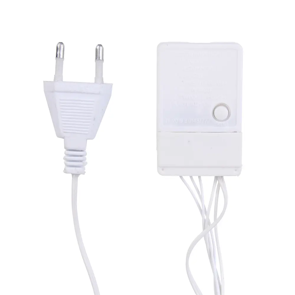 СНОУ БУМ Гирлянда эл. бахрома 2.5x0.35х0.55x0.75м, 80LED,мульти MIX, 8 реж, ПВХ белый, коннект, 220В - #3