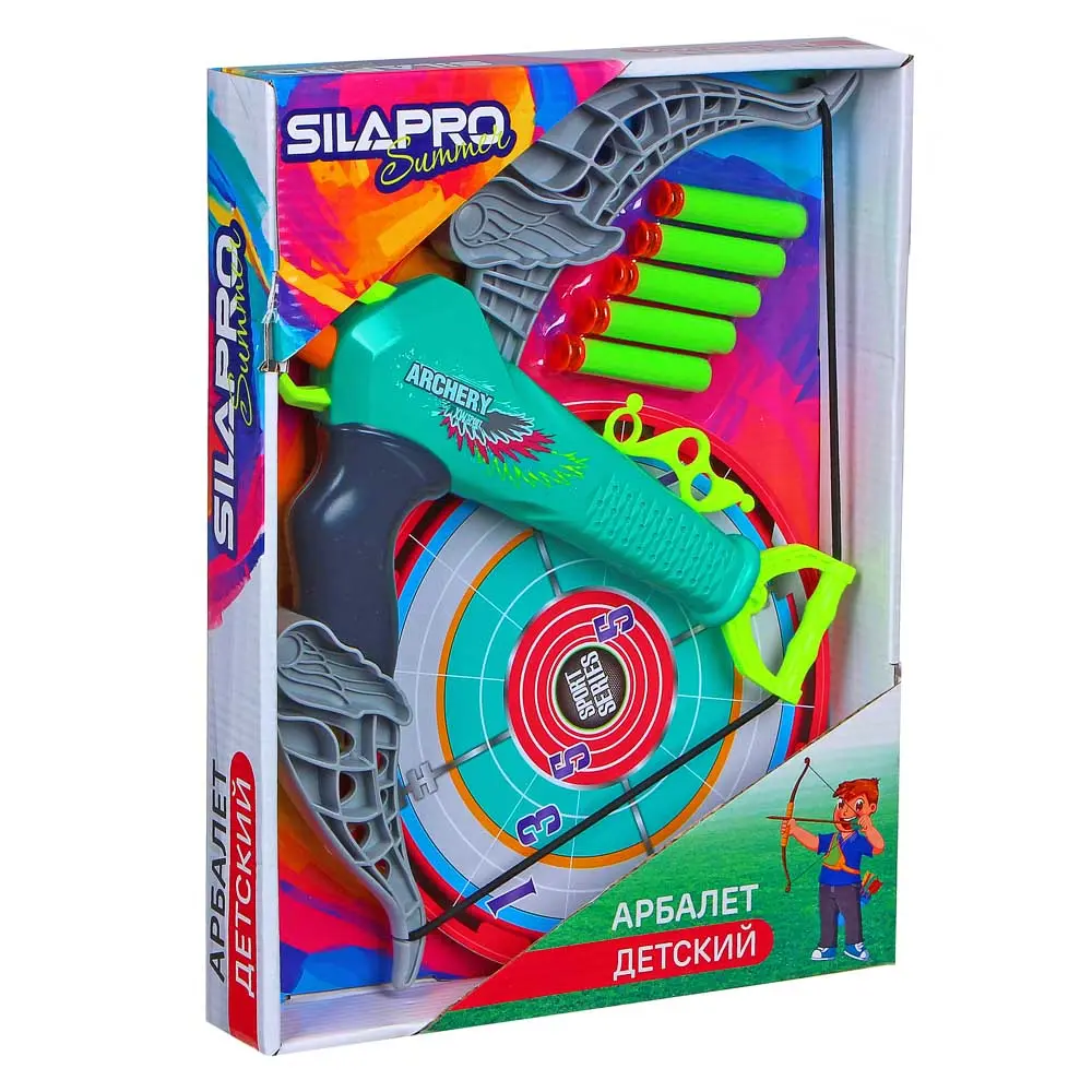 SILAPRO Арбалет детский 17х36х2.5см, 5 зарядов, АБС-пластик, ПП, ЭВА - #3
