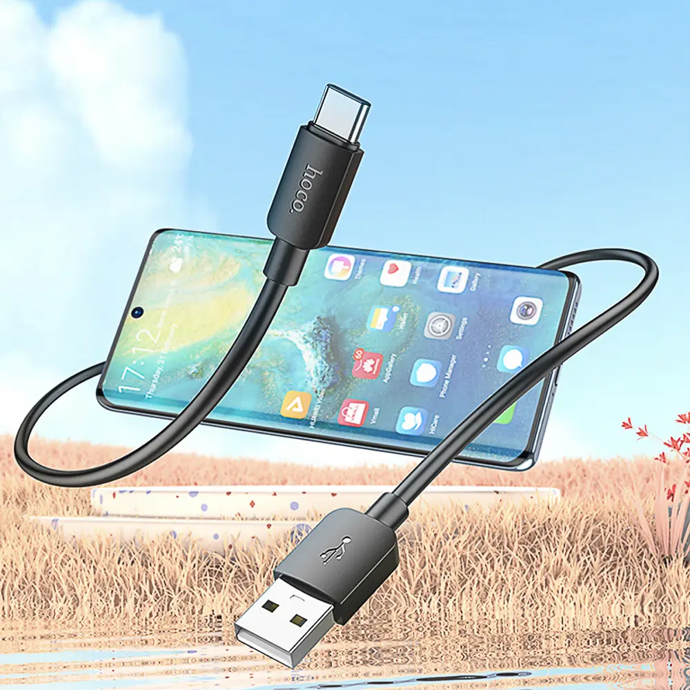 Кабель для зарядки USB(A)-Type C hoco. модель X96 Hyper, 27Вт, 1 м, черный - #5