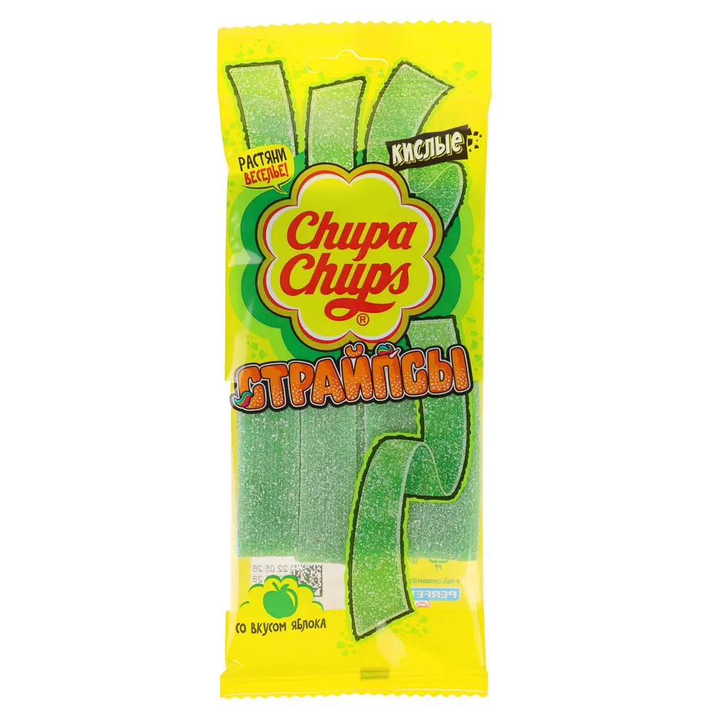 Мармелад Chupa Chups Страйпсы со вкусом зеленого яблока, 120г - #1
