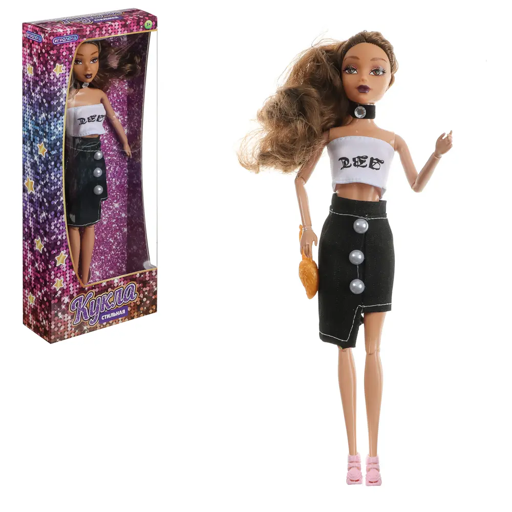 ИГРОЛЕНД Кукла стильная 30 см, PVC, PP, 12,5х5х32,5 см, 4 дизайна - #24