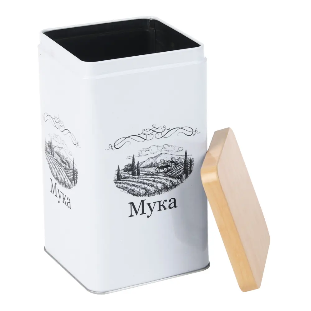Банка для муки 17x10x10см, жесть, -368 - #5