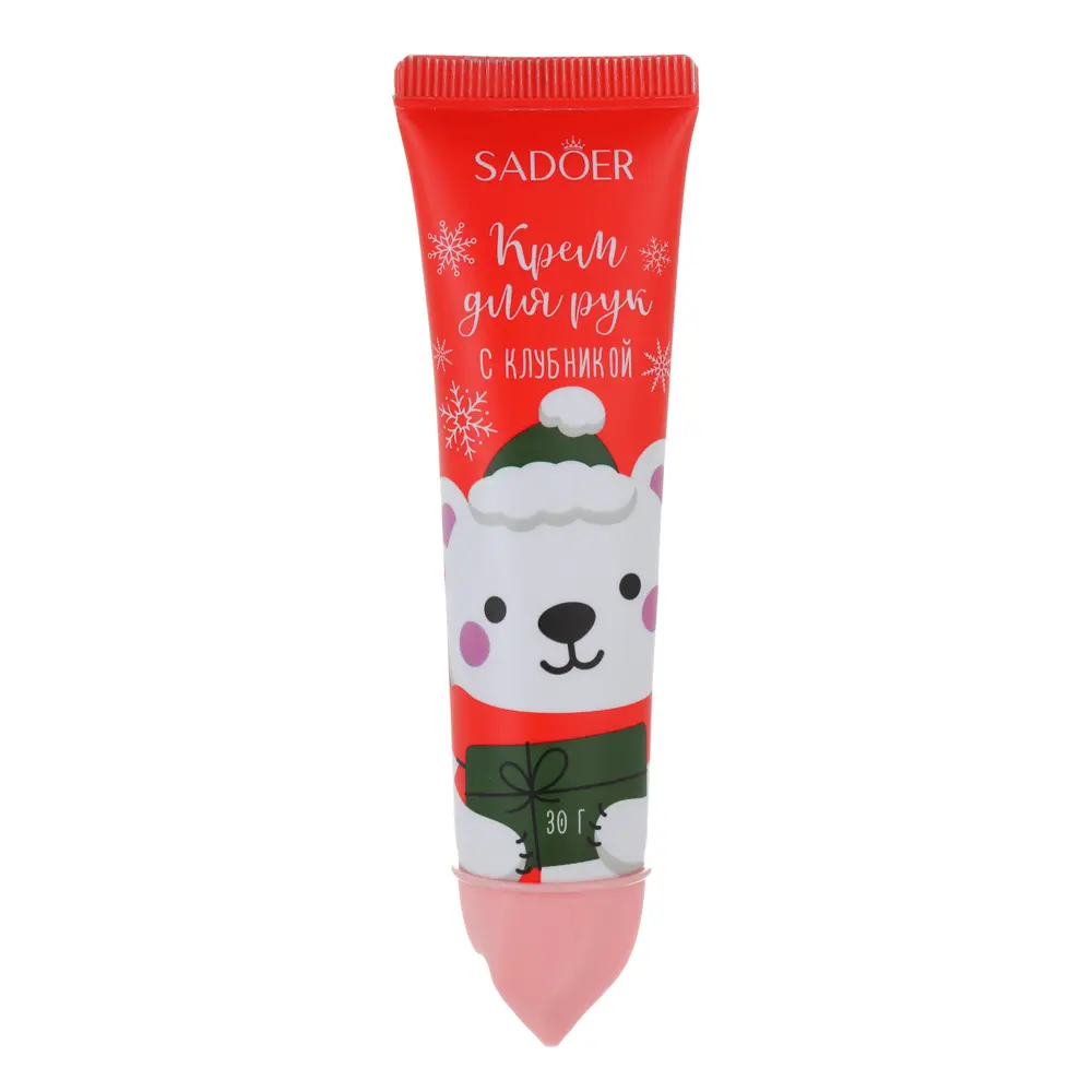 Крем для рук Sadoer, клубника, фигурный дозатор, 30г - #1