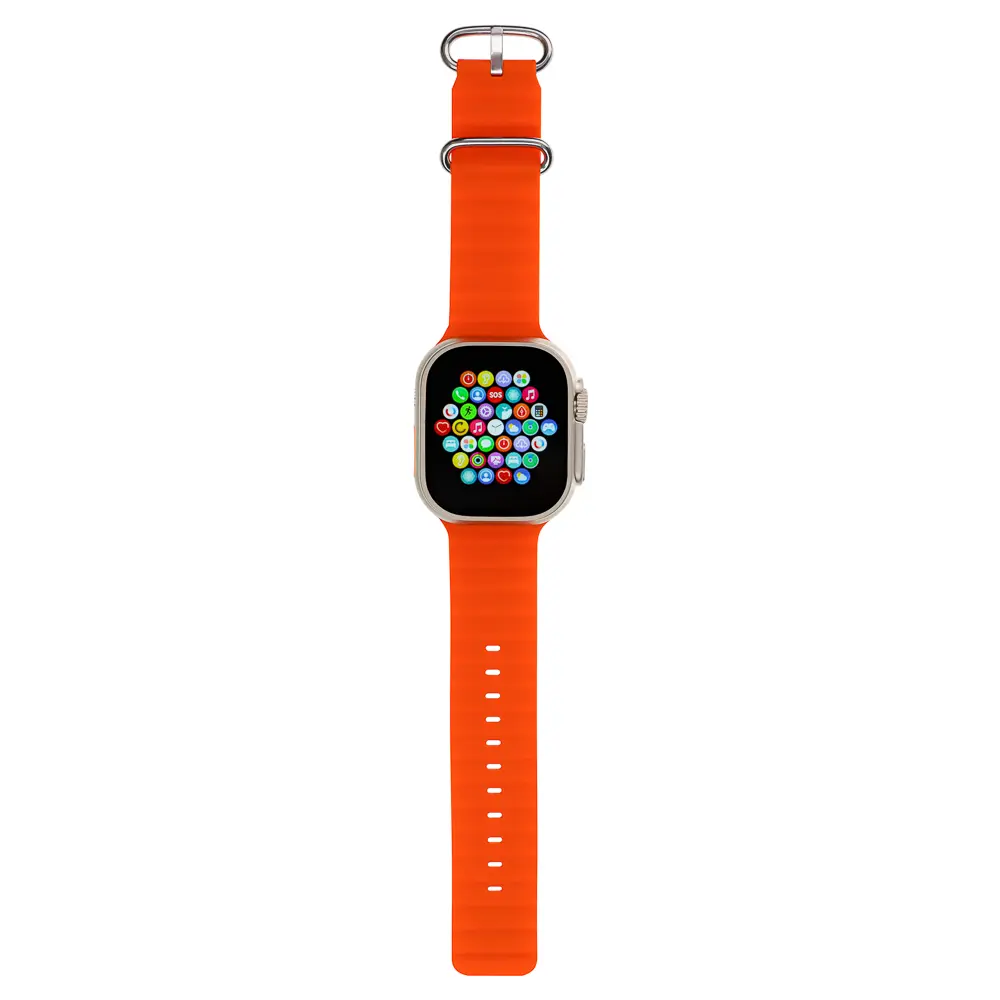 Смарт-часы BY Space Ultra watch, IP65, BT5.0, 200 мАч, 2.01", металл, оранжевый - #12