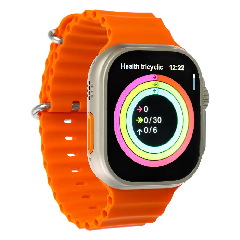 Смарт-часы BY Space Ultra watch, IP65, BT5.0, 200 мАч, 2.01", металл, оранжевый - #14