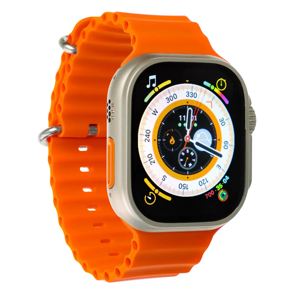 Смарт-часы BY Space Ultra watch, IP65, BT5.0, 200 мАч, 2.01", металл, оранжевый - #5