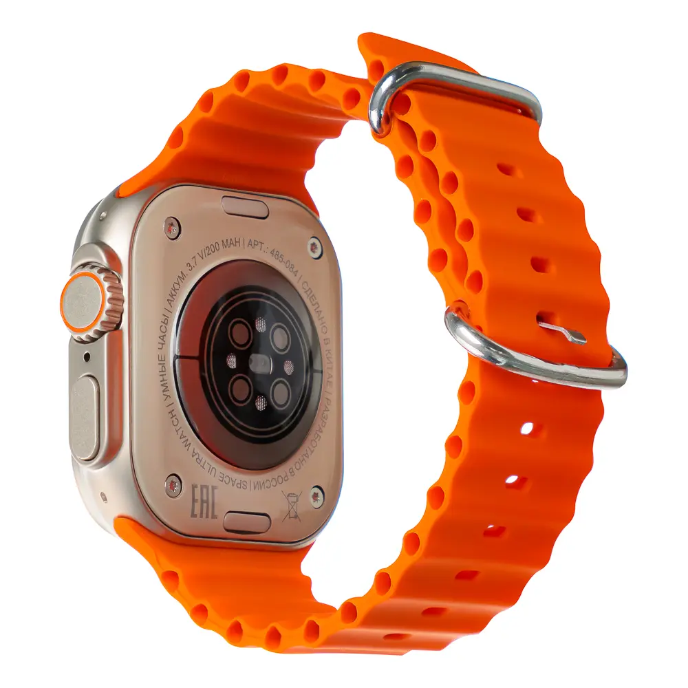 Смарт-часы BY Space Ultra watch, IP65, BT5.0, 200 мАч, 2.01", металл, оранжевый - #9