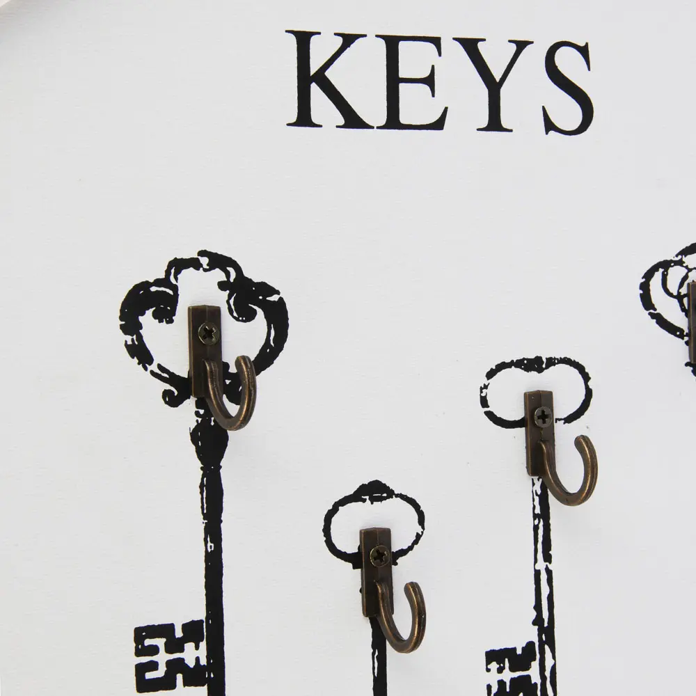 Ключница открытого типа KEYS на 4 крючка, 27х27х3 см, МДФ, металл - #3