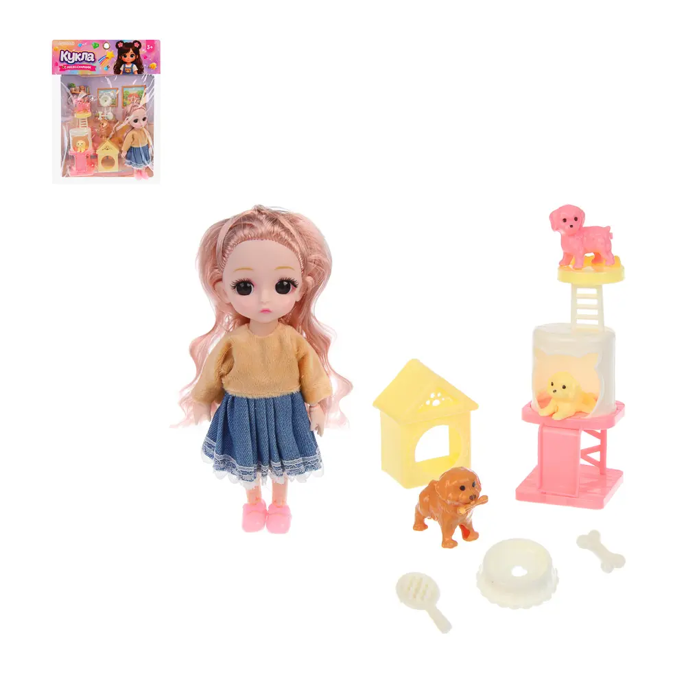 Кукла шарнирная 15 см с акс., PVC, PP, ABS, тм ИГРОЛЕНД, 3+ - #1