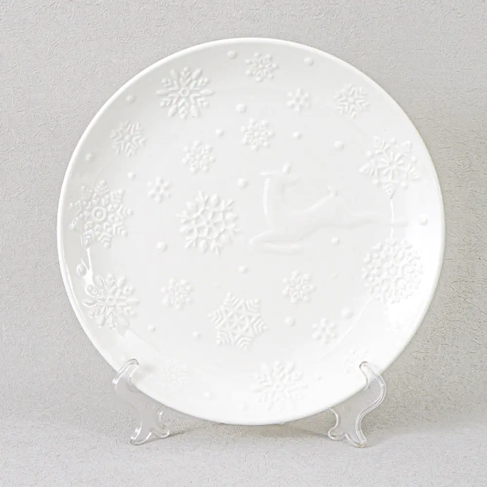 Тарелка подстановочная тм MILLIMI Олень 27x2,4см, фарфор - #1