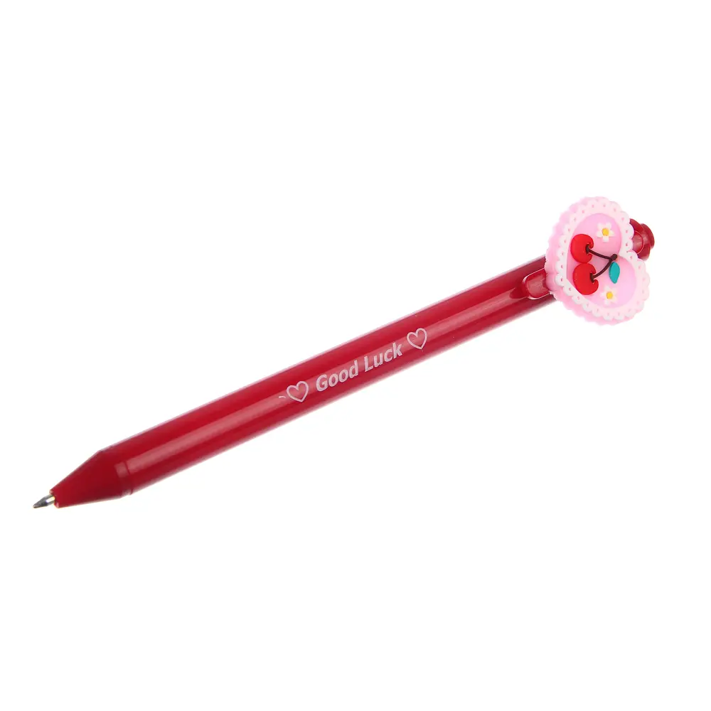 Ручка шариковая автоматическая синяя 0,7мм, "Вишенки", 2 вида, шоу-бокс - #2